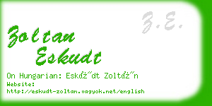 zoltan eskudt business card